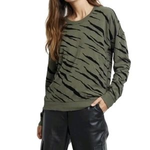 Rails Green and Black Boxy Sweatshirt